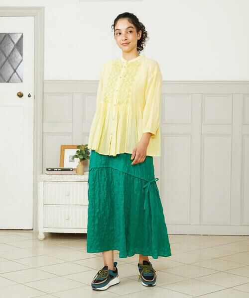 Jocomomola / ホコモモラ ロング・マキシ丈スカート | ランダムドットリップルフレアスカート | 詳細14