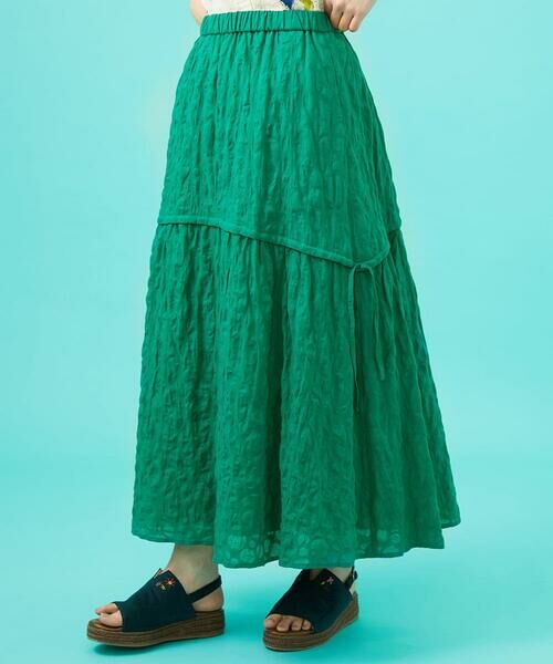 Jocomomola / ホコモモラ ロング・マキシ丈スカート | ランダムドットリップルフレアスカート | 詳細2