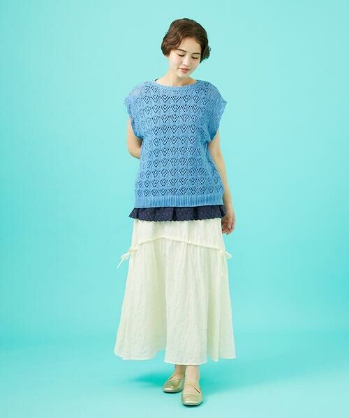 Jocomomola / ホコモモラ ロング・マキシ丈スカート | ランダムドットリップルフレアスカート | 詳細21