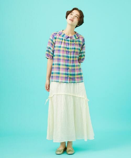 Jocomomola / ホコモモラ ロング・マキシ丈スカート | ランダムドットリップルフレアスカート | 詳細23