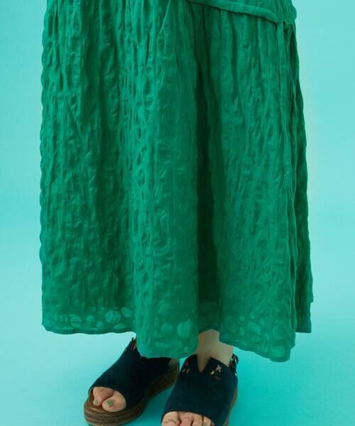 Jocomomola / ホコモモラ ロング・マキシ丈スカート | ランダムドットリップルフレアスカート | 詳細9