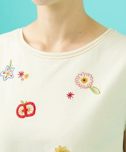 Jocomomola / ホコモモラ カットソー | Cosecha フルーツ刺繍ノースリーブカットソー | 詳細3