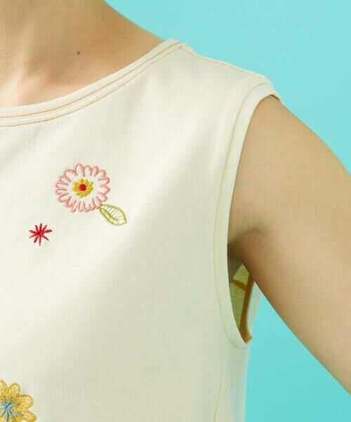 Jocomomola / ホコモモラ カットソー | Cosecha フルーツ刺繍ノースリーブカットソー | 詳細4