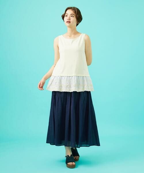 Jocomomola / ホコモモラ タンクトップ | Campo de frutas レースドッキングタンクトップ | 詳細11