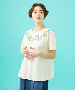 Jocomomola / ホコモモラ カットソー | Planta フラワープリントTシャツ