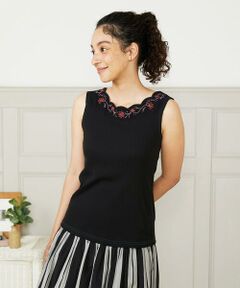 Jocomomola / ホコモモラ タンクトップ | Arriate アイレットジャカードタンクトップ