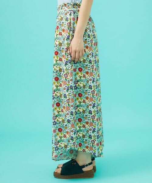 Jocomomola / ホコモモラ その他パンツ | Azul zafiro フラワープリントワイドパンツ | 詳細2