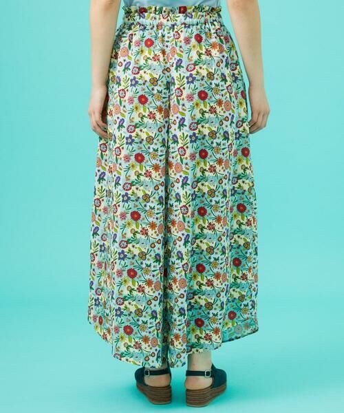 Jocomomola / ホコモモラ その他パンツ | Azul zafiro フラワープリントワイドパンツ | 詳細3