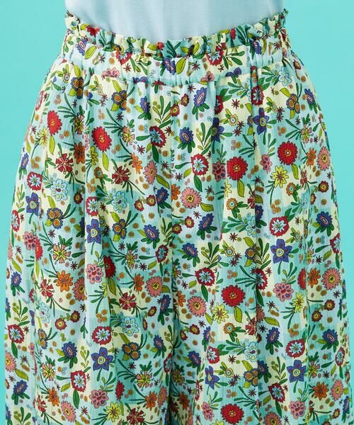 Jocomomola / ホコモモラ その他パンツ | Azul zafiro フラワープリントワイドパンツ | 詳細4