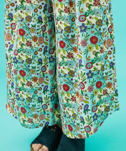 Jocomomola / ホコモモラ その他パンツ | Azul zafiro フラワープリントワイドパンツ | 詳細6