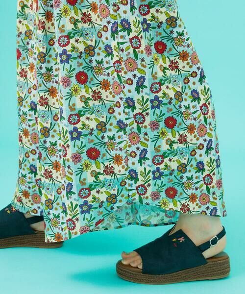 Jocomomola / ホコモモラ その他パンツ | Azul zafiro フラワープリントワイドパンツ | 詳細7