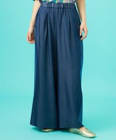 Jocomomola / ホコモモラ その他パンツ | Flor pintada テンセルデニムワイドパンツ