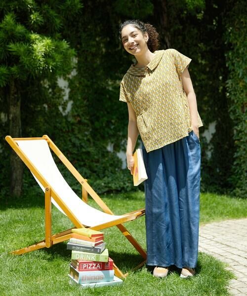 Jocomomola / ホコモモラ その他パンツ | Flor pintada テンセルデニムワイドパンツ | 詳細16