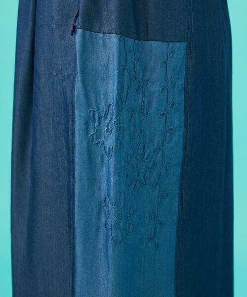 Jocomomola / ホコモモラ その他パンツ | Flor pintada テンセルデニムワイドパンツ | 詳細19