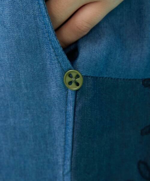 Jocomomola / ホコモモラ その他パンツ | Flor pintada テンセルデニムワイドパンツ | 詳細7