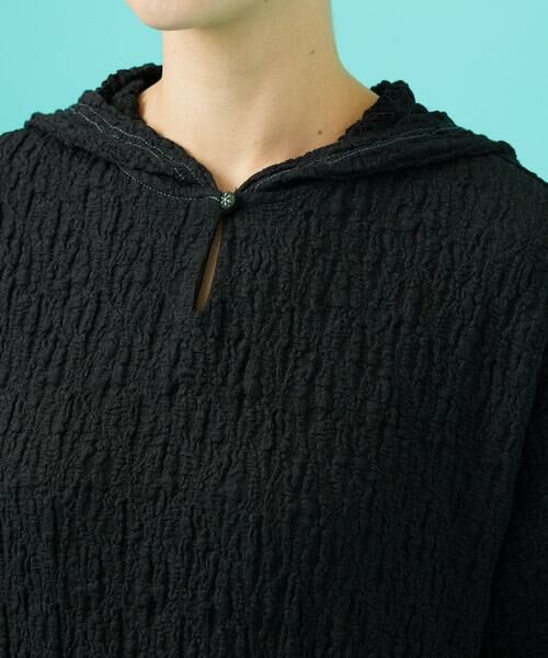 Jocomomola / ホコモモラ ロング・マキシ丈ワンピース | シャーリングカットソーフード付きワンピース | 詳細5