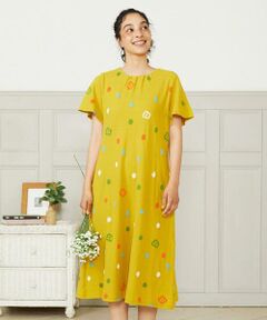 Jocomomola / ホコモモラ ロング・マキシ丈ワンピース | Rombo 幾何調柄ジャカードワンピース