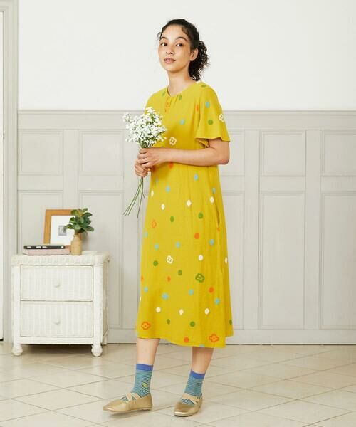 Jocomomola / ホコモモラ ロング・マキシ丈ワンピース | Rombo 幾何調柄ジャカードワンピース | 詳細12