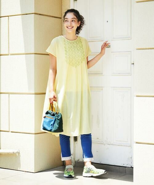 Jocomomola / ホコモモラ その他パンツ | Campo de frutas レースドッキングレギンスパンツ | 詳細10