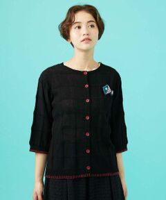 Jocomomola / ホコモモラ カーディガン・ボレロ | Pez nandador お魚ブローチカーディガン