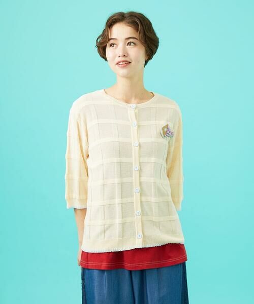 Jocomomola / ホコモモラ カーディガン・ボレロ | Pez nandador お魚ブローチカーディガン | 詳細1