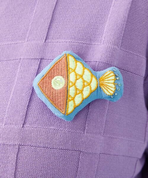 Jocomomola / ホコモモラ カーディガン・ボレロ | Pez nandador お魚ブローチカーディガン | 詳細16