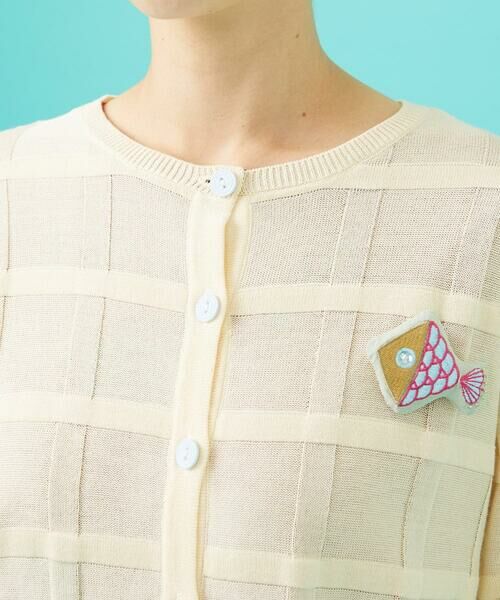 Jocomomola / ホコモモラ カーディガン・ボレロ | Pez nandador お魚ブローチカーディガン | 詳細4