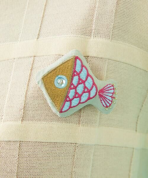 Jocomomola / ホコモモラ カーディガン・ボレロ | Pez nandador お魚ブローチカーディガン | 詳細8