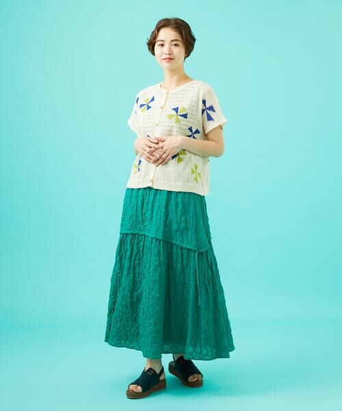 Jocomomola / ホコモモラ カーディガン・ボレロ | Bailar 和紙混フレンチスリーブカーディガン | 詳細11