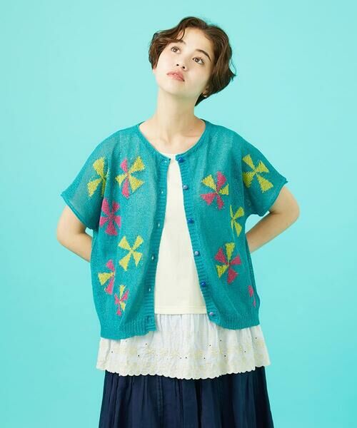 Jocomomola / ホコモモラ カーディガン・ボレロ | Bailar 和紙混フレンチスリーブカーディガン | 詳細12