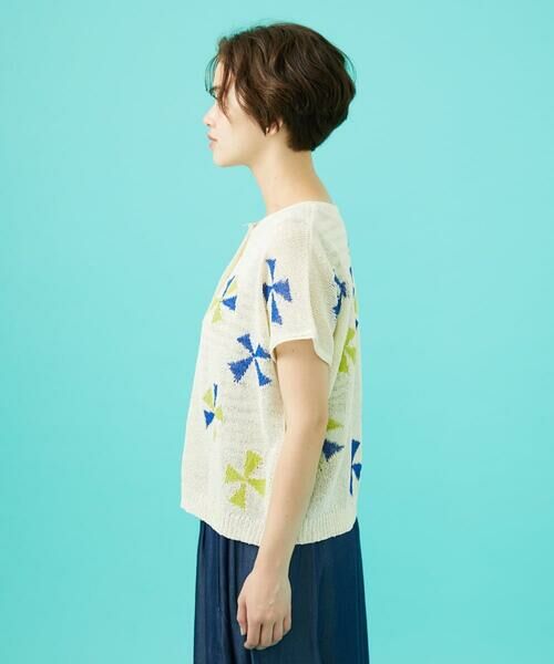 Jocomomola / ホコモモラ カーディガン・ボレロ | Bailar 和紙混フレンチスリーブカーディガン | 詳細2