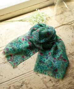 Jocomomola / ホコモモラ マフラー・ショール・スヌード・ストール | フラワープリントプリーツストール