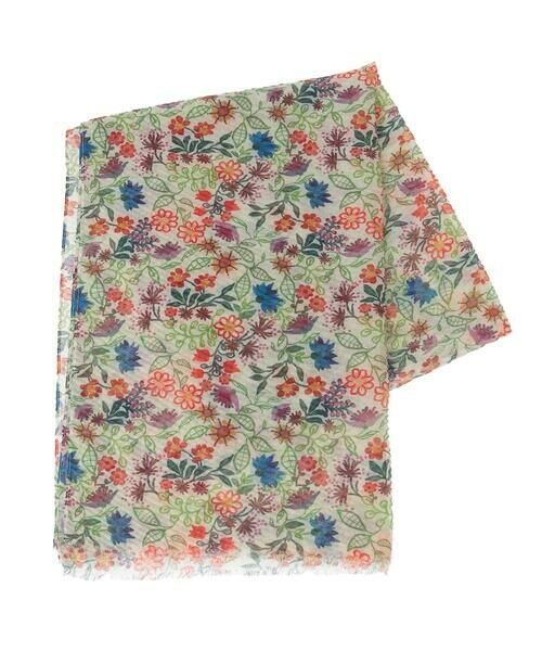 Jocomomola / ホコモモラ マフラー・ショール・スヌード・ストール | フラワープリントプリーツストール | 詳細8