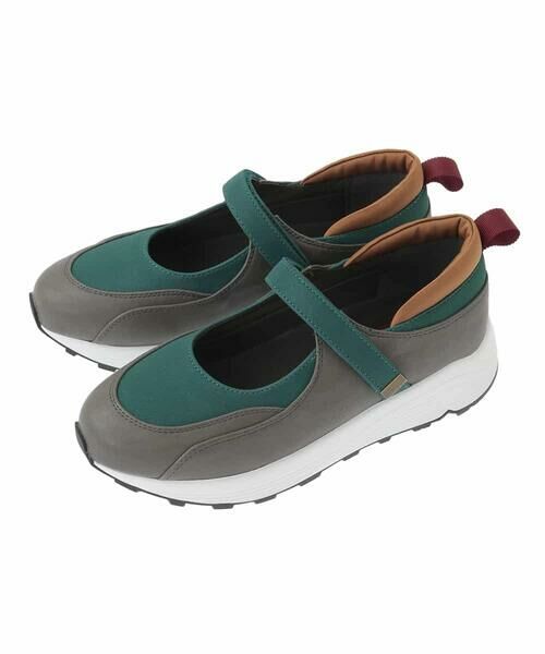 Jocomomola/ホコモモラ ベルクロベルト配色メリージェーンスニーカー ブルー L