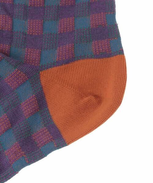 Jocomomola / ホコモモラ その他小物 | フラワーモチーフチェックソックス | 詳細3