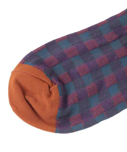 Jocomomola / ホコモモラ その他小物 | フラワーモチーフチェックソックス | 詳細4