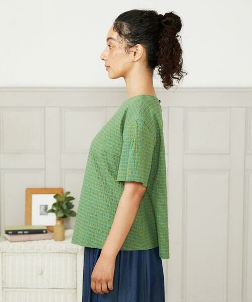 Jocomomola / ホコモモラ シャツ・ブラウス | Chiquito チェックプルオーバーブラウス | 詳細1