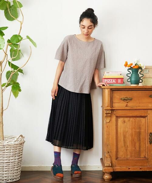 Jocomomola / ホコモモラ シャツ・ブラウス | Chiquito チェックプルオーバーブラウス | 詳細10