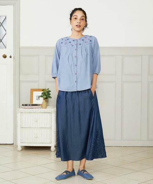 Jocomomola / ホコモモラ シャツ・ブラウス | Nadar entre flores フラワー刺繍ブラウス | 詳細10