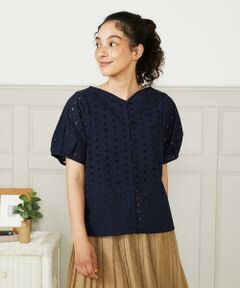 Jocomomola / ホコモモラ シャツ・ブラウス | 【2WAY】アイレットコットンレースブラウス