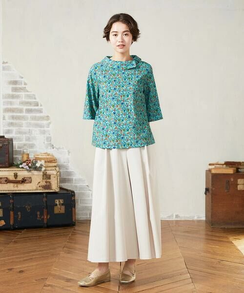 Jocomomola / ホコモモラ シャツ・ブラウス | Calle del Almendro ロールカラープリントブラウス | 詳細10