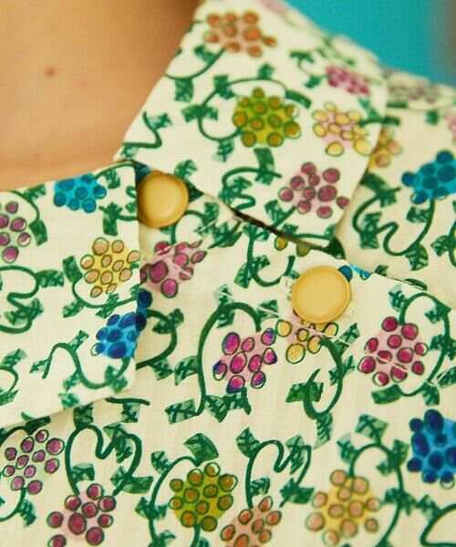 Jocomomola / ホコモモラ シャツ・ブラウス | Calle del Almendro ロールカラープリントブラウス | 詳細11