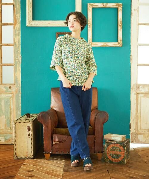 Jocomomola / ホコモモラ シャツ・ブラウス | Calle del Almendro ロールカラープリントブラウス | 詳細13