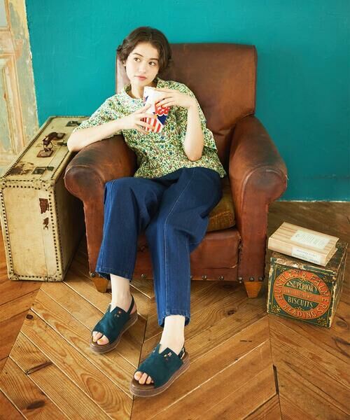 Jocomomola / ホコモモラ シャツ・ブラウス | Calle del Almendro ロールカラープリントブラウス | 詳細14