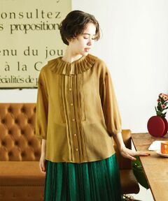 Jocomomola / ホコモモラ シャツ・ブラウス | 【2WAY】Pleats スパンローンフリルブラウス