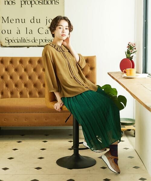 Jocomomola / ホコモモラ シャツ・ブラウス | 【2WAY】Pleats スパンローンフリルブラウス | 詳細16