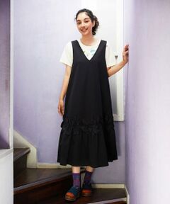 Jocomomola / ホコモモラ ロング・マキシ丈ワンピース | Monotono フラワーモチーフジャンパースカート