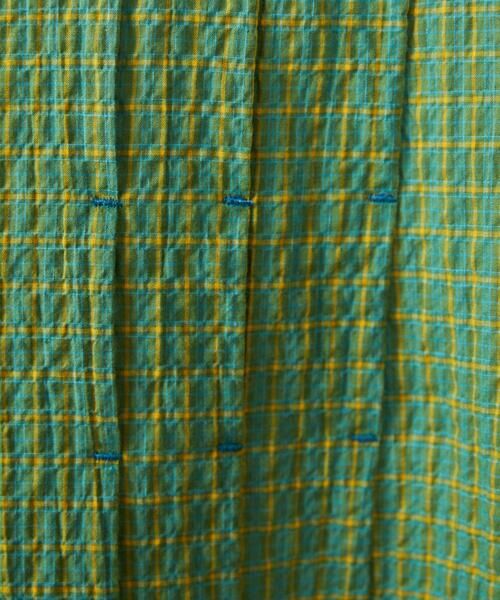 Jocomomola / ホコモモラ ロング・マキシ丈ワンピース | Chiquito チェックフレンチスリーブワンピース | 詳細12