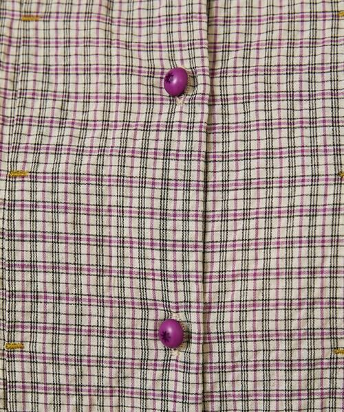 Jocomomola / ホコモモラ ロング・マキシ丈ワンピース | Chiquito チェックフレンチスリーブワンピース | 詳細4