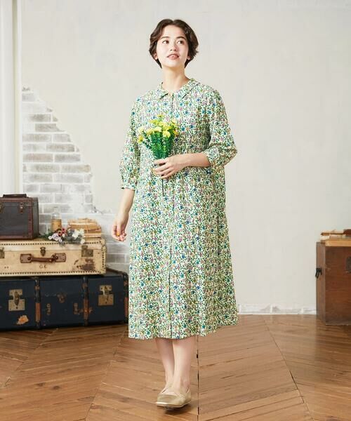 Jocomomola / ホコモモラ ロング・マキシ丈ワンピース | Calle del Almendro プリントシャツワンピース | 詳細11